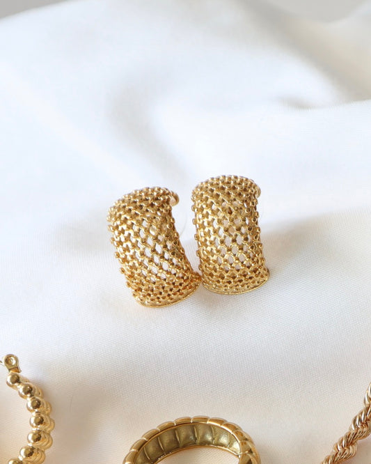 Dome Gold Earrings