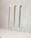 Serenity Long Rhinestone Drop Earrings
