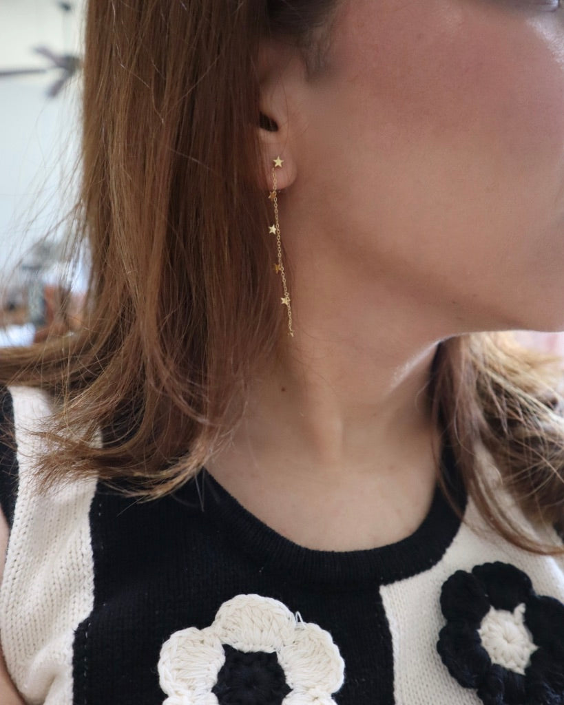 Starry Long Dangle Earrings